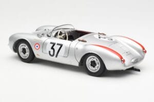 Porsche 550 RS Spyder #37 H. Polensky / R. von Frankenberg 24 Hours of Le Mans 1955 Schuco 1:18 450033400 Metāls — attēls 7 no 8