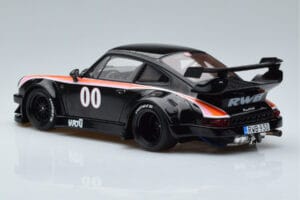 Porsche 911 930 RWB Yaju Melns GT Spirit 1:18 GT413 Sveķi — attēls 5 no 6
