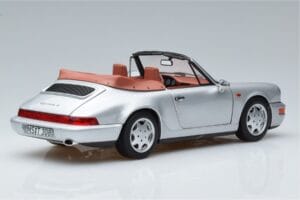 Porsche 911 964 Carrera 2 Kabriolets Sudrabs Norev 1:18 187330 Metāls — attēls 3 no 7
