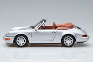 Porsche 911 964 Carrera 2 Kabriolets Sudrabs Norev 1:18 187330 Metāls — attēls 4 no 7