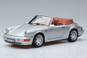 Porsche 911 964 Carrera 2 Kabriolets Sudrabs Norev 1:18 187330 Metāls