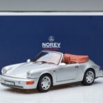 Porsche 911 964 Carrera 2 Kabriolets Sudrabs Norev 1:18 187330 Metāls - image 7 of 7