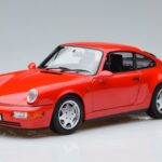 Porsche 911 964 Carrera 2 Sarkans Norev 1:18 187320 Metāls