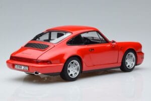 Porsche 911 964 Carrera 2 Sarkans Norev 1:18 187320 Metāls — attēls 3 no 7