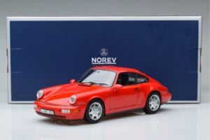 Porsche 911 964 Carrera 2 Sarkans Norev 1:18 187320 Metāls — attēls 7 no 7