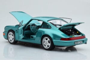 Porsche 911 964 Carrera 2 Wimbledon Zaļš Norev 1:18 187329 Metāls — attēls 3 no 8