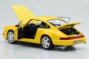 Porsche 911 964 Carrera 2 Dzeltens Norev 1:18 187328 Metāls — attēls 3 no 8