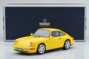 Porsche 911 964 Carrera 2 Dzeltens Norev 1:18 187328 Metāls — attēls 8 no 8