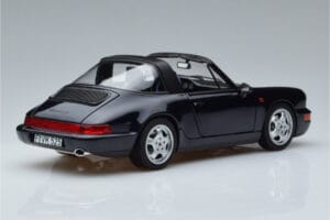 Porsche 911 964 Carrera 4 Targa Zils Norev 1:18 187340 Metāls — attēls 3 no 8