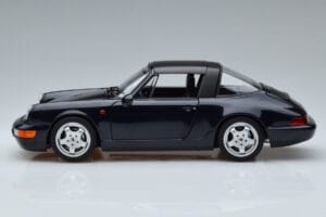 Porsche 911 964 Carrera 4 Targa Zils Norev 1:18 187340 Metāls — attēls 4 no 8