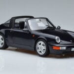 Porsche 911 964 Carrera 4 Targa Zils Norev 1:18 187340 Metāls - image 6 of 8