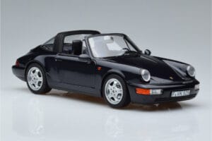 Porsche 911 964 Carrera 4 Targa Zils Norev 1:18 187340 Metāls — attēls 6 no 8