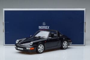 Porsche 911 964 Carrera 4 Targa Zils Norev 1:18 187340 Metāls — attēls 8 no 8