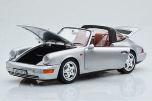 Porsche 911 964 Carrera 4 Targa Polar Sudrabs Norev 1:18 187342 Metāls — attēls 2 no 9