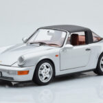 Porsche 911 964 Carrera 4 Targa Polar Sudrabs Norev 1:18 - image 4 of 9