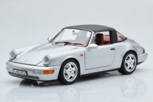 Porsche 911 964 Carrera 4 Targa Polar Sudrabs Norev 1:18 187342 Metāls — attēls 4 no 9