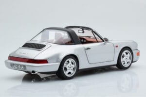 Porsche 911 964 Carrera 4 Targa Polar Sudrabs Norev 1:18 187342 Metāls — attēls 5 no 9