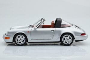 Porsche 911 964 Carrera 4 Targa Polar Sudrabs Norev 1:18 187342 Metāls — attēls 6 no 9