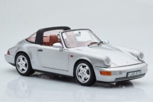 Porsche 911 964 Carrera 4 Targa Polar Sudrabs Norev 1:18 187342 Metāls — attēls 7 no 9