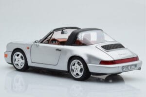 Porsche 911 964 Carrera 4 Targa Polar Sudrabs Norev 1:18 187342 Metāls — attēls 8 no 9