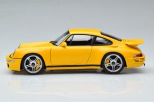 Porsche 911 964 RUF CTR Anniversary Blossom Dzeltens Almost Real 1:18 880301 Metāls — attēls 5 no 8