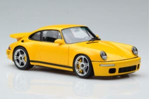 Porsche 911 964 RUF CTR Anniversary Blossom Dzeltens Almost Real 1:18 880301 Metāls — attēls 6 no 8