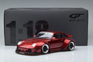 Porsche 911 964 RWB Duck Tail Candy Apple GT Spirit 1:18 GT759 Sveķi — attēls 6 no 6