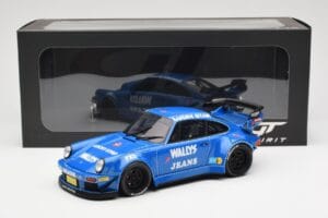 Porsche 911 964 RWB Osho Arrow Zils GT Spirit 1:18 GT448 Sveķi — attēls 6 no 6
