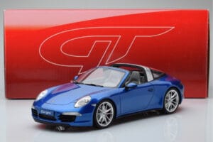 Porsche 911 991 4S Targa Zils GT Spirit 1:18 GT037 Sveķi — attēls 5 no 5