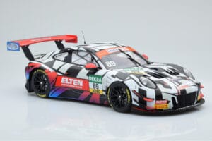 Porsche 911 GT3 R Iron Force by Ring Police #69 J. van Slooten / L. Luhr ADAC GT Masters 2018 Minichamps 1:18 153186969 Metāl — attēls 3 no 5