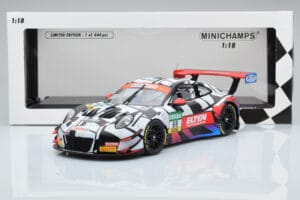 Porsche 911 GT3 R Iron Force by Ring Police #69 J. van Slooten / L. Luhr ADAC GT Masters 2018 Minichamps 1:18 153186969 Metāl — attēls 5 no 5