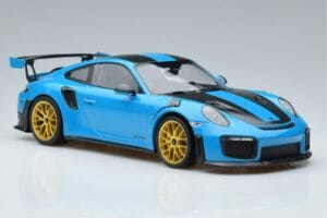 Porsche 911 991.2 GT3 RS Weissach Package Miami Zils Zeltaini Riteņi Minichamps 1:18 153068310 Metāls — attēls 4 no 6