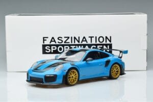 Porsche 911 991.2 GT3 RS Weissach Package Miami Zils Zeltaini Riteņi Minichamps 1:18 153068310 Metāls — attēls 6 no 6