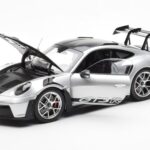 Porsche 911 992 GT3 Weissach Pack GT Sudraba Metallic Norev 1:18 - image 2 of 8