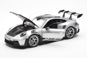Porsche 911 992 GT3 Weissach Pack GT Sudraba Metallic Norev 1:18 187366 Metāls — attēls 2 no 8