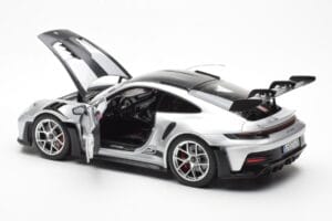 Porsche 911 992 GT3 Weissach Pack GT Sudraba Metallic Norev 1:18 187366 Metāls — attēls 5 no 8