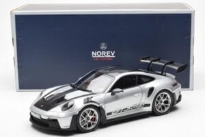 Porsche 911 992 GT3 Weissach Pack GT Sudraba Metallic Norev 1:18 187366 Metāls — attēls 8 no 8