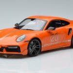 Porsche 911 992 Turbo S China 20th Anniversary Oranžs Minichamps 1:18