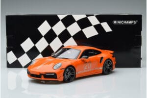 Porsche 911 992 Turbo S China 20th Anniversary Oranžs Minichamps 1:18 155069171 Metāls — attēls 6 no 6