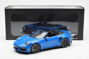 Porsche 911 992 Turbo S Shark Zils GT Spirit 1:18 GT441 Sveķi — attēls 6 no 6