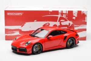 Porsche 911 992 Turbo S Sport Design Sarkans Minichamps 1:18 113069078 Metāls — attēls 8 no 8