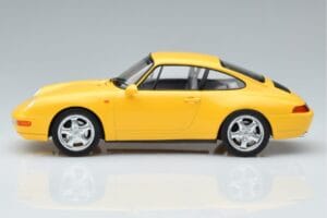Porsche 911 993 Carrera Dzeltens Norev 1:18 187596 Metāls — attēls 3 no 6