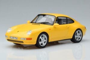 Porsche 911 993 Carrera Dzeltens Norev 1:18 187596 Metāls