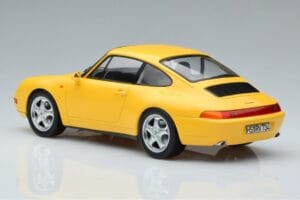 Porsche 911 993 Carrera Dzeltens Norev 1:18 187596 Metāls — attēls 5 no 6