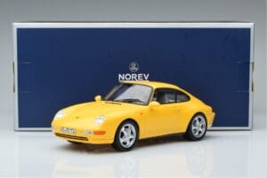 Porsche 911 993 Carrera Dzeltens Norev 1:18 187596 Metāls — attēls 6 no 6