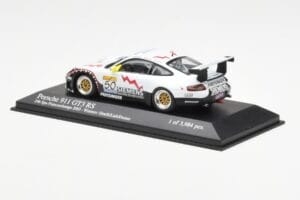 Porsche 911 996 GT3 RS Siemens #50 M. Ortelli / M. Lieb / R. Dumas 24 Hours of Spa 2003 Winners Minichamps 1:43 400036950 Met — attēls 3 no 4