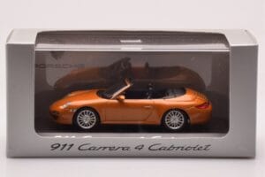 Porsche 911 997 Carrera 4 Kabriolets Oranžs Metālisks Minichamps 1:43 WAP02001618 Metāls — attēls 4 no 4