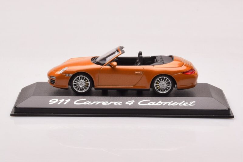 Porsche 911 997 Carrera 4 Kabriolets Oranžs Metālisks Minichamps 1:43