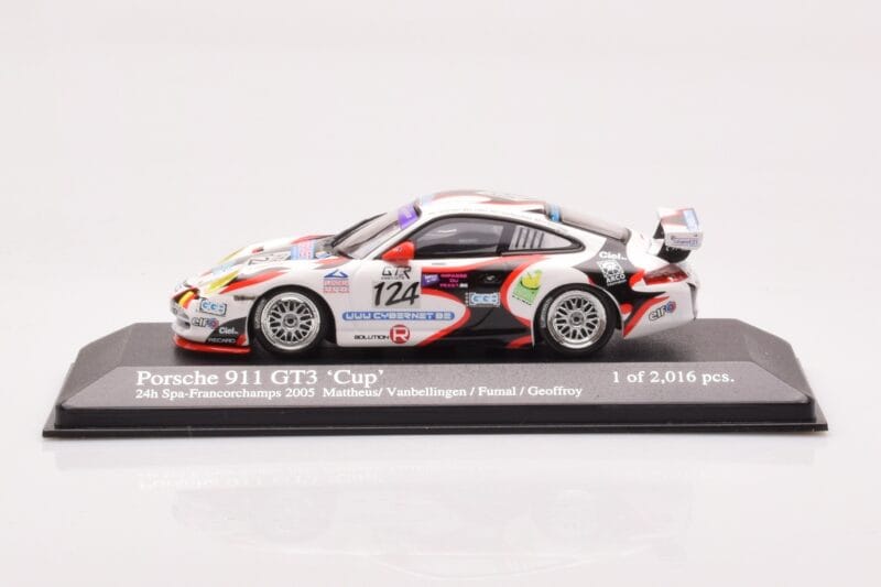 Porsche 911 997 GT3 Cup #124 Mattheus / Geoffroy / Vanbellingen / Fumal 24 Hours of Spa 2005 Minichamps 1:43