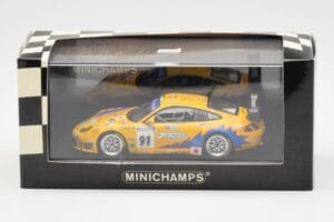 Porsche 911 997 GT3 RS T2M #91 Yamagishi / Fournoux / Konopka 24 Hours of Le Mans 2006 Minichamps 1:43 400066991 Metāls — attēls 4 no 4